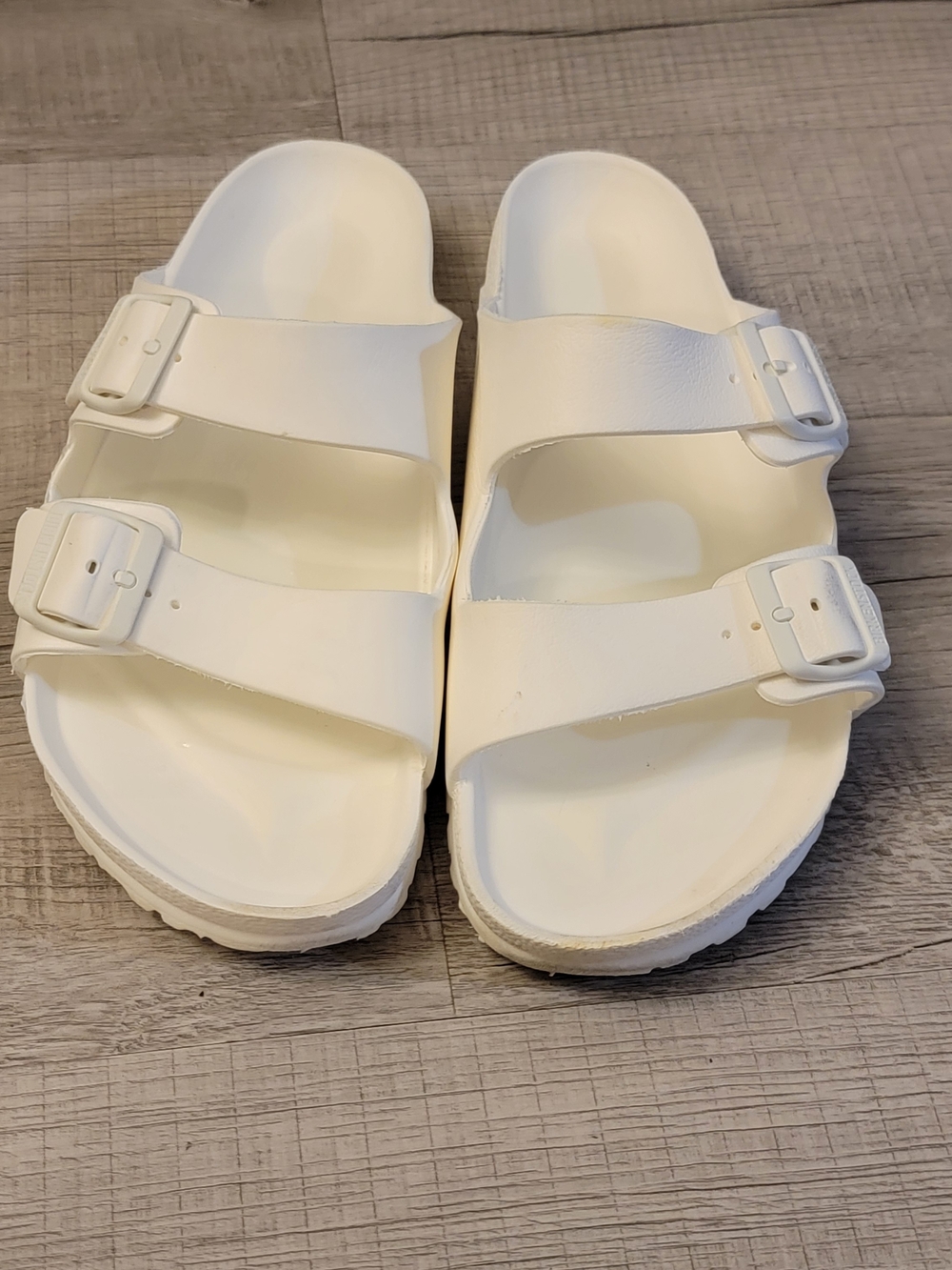 BIRKENSTOCK Arizona Mens WHITE Eva Slides BIRKS shoes Size 45
